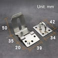thumbnail image 5 of Anti Theft Stainless Steel Door Lock Hasp Staple Padlock Clasp Shed Latch Tool, 5 of 11