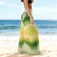 thumbnail image 4 of Tnhcen Women's Summer Chiffon Wide Leg Beach Pants UV Protection Lightweight Tie Dye Print Casual Loose Beach Cover Up 100% Polyester Beach Pants S-2XL, 4 of 7