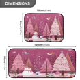 thumbnail image 3 of 2-Piece Kitchen Rugs Set Non-Slip Mats Carpet Floor for Kitchen, Bathroom (19.7"x27.6" & 19.7"x47.2") Pink Christmas Forest, 3 of 7
