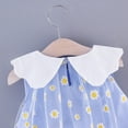thumbnail image 5 of Odeerbi Infant Dress Toddler Girls Sunflower Tulle Dress Princess Dresses Embroidery Floral Sleeveless Dress Baby Clothes Blue, 5 of 9