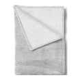 thumbnail image 2 of Grey Soft Flannel Fleece Throw Blanket, Close up Image of Hardwood Board Texture Oak Timber Surface Carpentry Themed Print, Cozy Plush for Indoor and Outdoor Use, 70" x 90", Pale Grey, by Ambesonne, 2 of 5