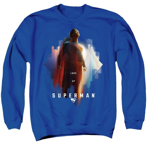 Superman 2025 Look Up Shield Unisex Adult Crewneck Sweatshirt
