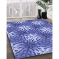 thumbnail image 3 of Ahgly Company Tapis d'Intérieur Lavables en Machine, Circulaires de Transition Bleu Ciel, Ronds de 5 Pi, 3 of 7