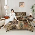 thumbnail image 4 of Feelyou Wildlife Bear Print Queen Comforter Set, Jungle Moose Deer Animal Bedding Sets, Rustic Lake House Reversible Bedding Comforter Set, Ultra Soft Bedroom Decor, 3 Pieces, 4 of 8