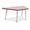 Gray/Red, variant on RAINBOW ACCENTS 6438JCE008 KYDZ ACTIVITY TABLE - TRAPEZOID - 24 in. x 48 in. 15 in. - 24 in. HT - GRAY - RED