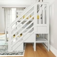thumbnail image 6 of Twin Over Full Low Bunk With Staircase, White, 6 of 11