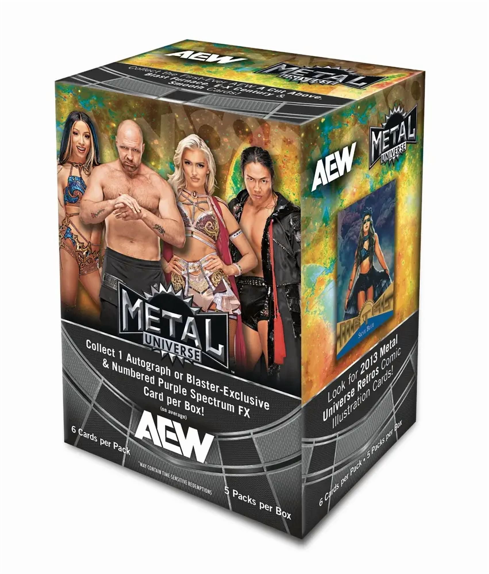 aew booster box 2023 Trading Card Hobby Pack Mic Check features 20 of AEWs best behind the microphone 2022 Upper Deck AEW Metal