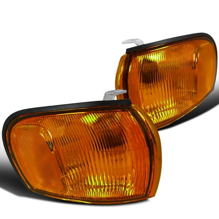 Jdm Corner Lights - Spec-D Tuning For 1995-2001 Subaru Impreza Jdm Corner Bumper Lamps Turn Lights Chrome Amber Lens 1995 1996 1997 1998 1999 2000 2001 (Left+Right)