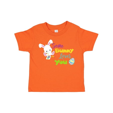 

Inktastic Easter Some Bunny Loves You Rabbit Easter Eggs Gift Toddler Boy or Toddler Girl T-Shirt