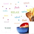 thumbnail image 2 of Adhesivos de pared coloridos con frases relajantes para baño, PVC, 29,5 x 30 cm, 2 of 3