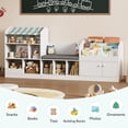 thumbnail image 4 of Toys Storage Organizer, Kids' Bookcase with Seating, Multifunctional Bookshelf with Storage for Kids Rooms, Children's Cabinet for Living Room Bedroom, Class Room, 4 of 11