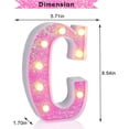 thumbnail image 3 of Light Up Letters Light Up Signs Auto Color Changing Lamp for Party Wedding Events Birthday Bar Home Decoration(C), 3 of 8