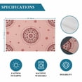 thumbnail image 6 of Pink Floral Placemats Set of 4, Circular Flowers Ethnic Abstract Aesthetic Placemats for Dining Table, Place Mats for Kitchen Tabletop, Waterproof Wipeable Dining Table Mats Set, 6 of 9