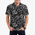 thumbnail image 3 of Balery Snake Printed Men’s Short Sleeve Polo Shirt, Midweight Men's Shirt,Golf Polo shirts -Medium, 3 of 9