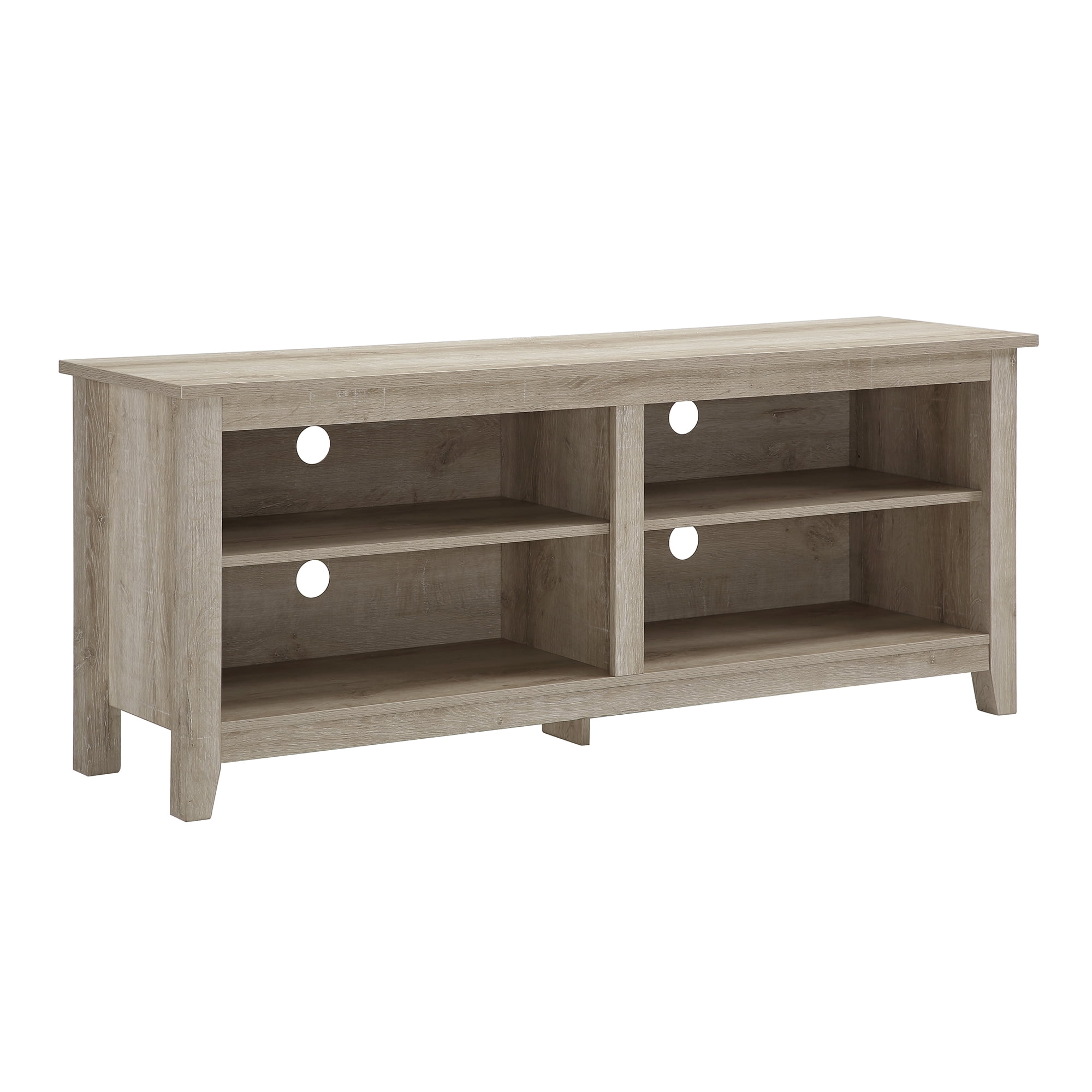 Manor Park Wood Media Storage TV Stand for TVs up to 65", White Oak