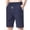 Blue, variant on Vivianyo HD Fashion Summer Shorts for Big Mens and Tall Men's Fashion Summer Drawstring Elastic Waist Casual Solid Color Classic Half Short Pants