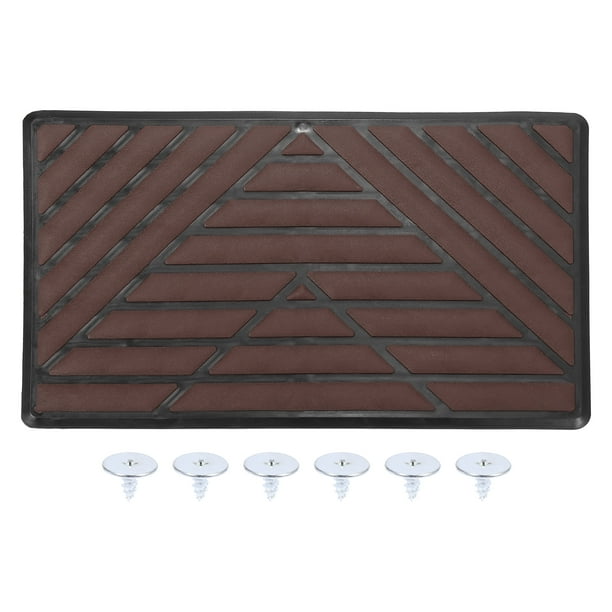 Alfombra De Goma PVC Negra Para Piso De Auto - Parche Protector Para Pedales, Antideslizante Y Fácil De Limpiar