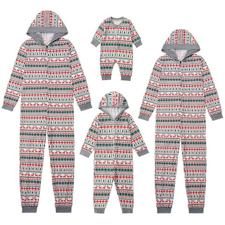 

Christmas Family Matching Pajamas One-piece Sleepwear for Baby & Kids Teens and Adults