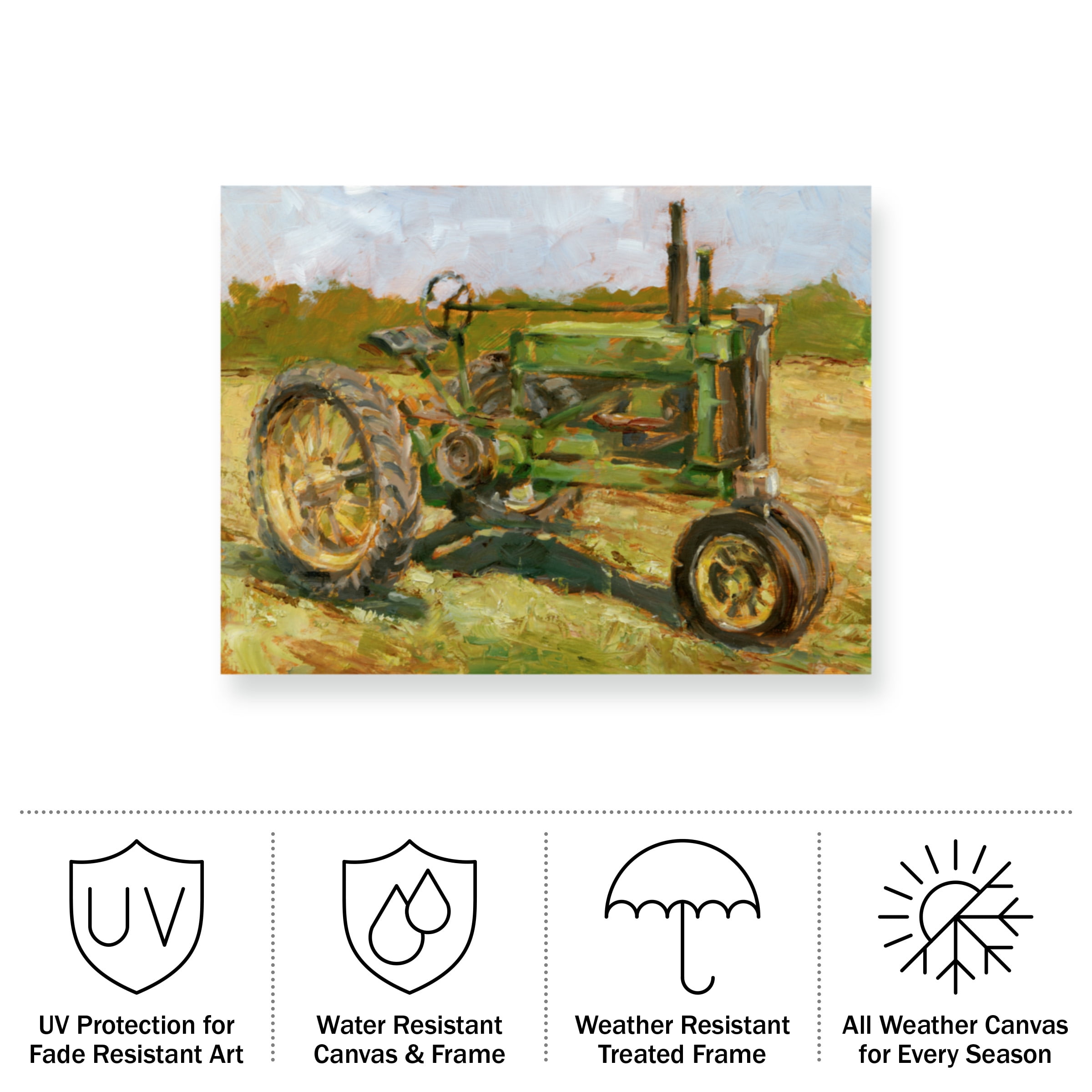 Ethan Harper 'Rustic Tractors I' Outdoor All-Weather Wall Decor