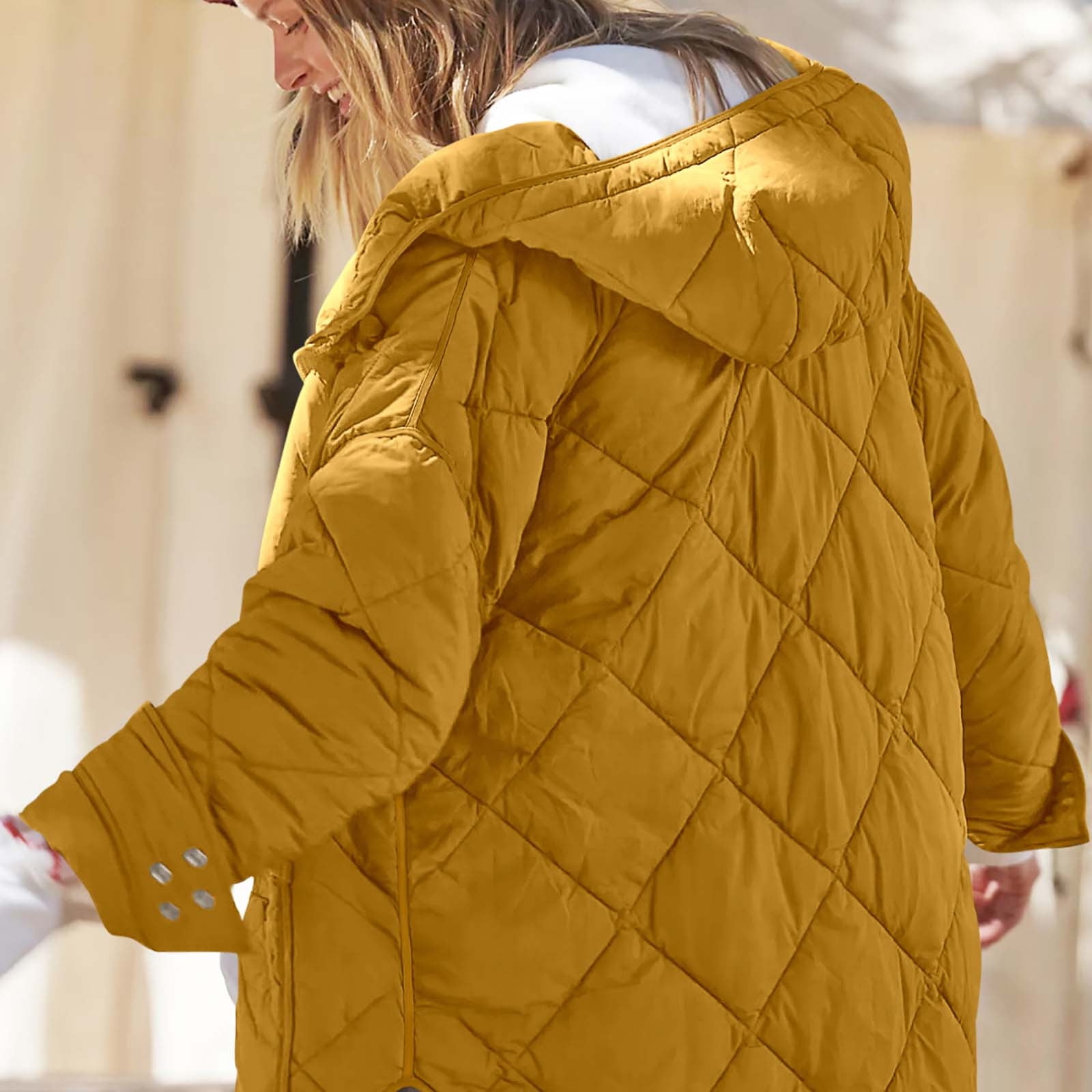 ジャケット・アウター YELLO y mountain puffey coat Zpanxa Puffer Jacket Womens Winter Coats Warm Quilted