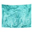thumbnail image 1 of JSDART Watercolor Pattern Beautiful Unusual Abstract Marble Modern Creative Turquoise Ink on White Technique Blue Wall Art Hanging Tapestry Home Decor for Living Room Bedroom Dorm 51x60 inch, 1 of 1