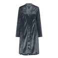 thumbnail image 4 of Women Long Velvet Cardigan Trendy Jacket Elegant Back High Slit Open Front Blazer Suit for Dinner Party, 4 of 7