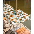 thumbnail image 2 of Hokiten Outdoor Tablecloths with Umbrella Hole & Zipper, Sunflower 54x54 Inch Square Tablecloths, Vintage Summer Botanical Floral Watercolor Waterproof Table Cloth, Patio/Pool/Picnic Table Covers, 2 of 7