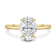 thumbnail image 2 of Cora Jewellery 3CT Oval Cut Moissanite Engagement Ring For Women, 14K Yellow Gold, 2 of 4