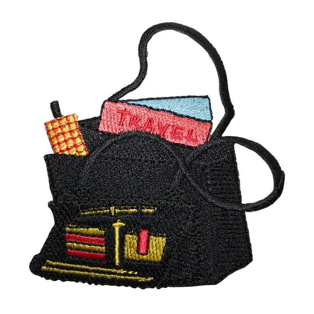 CoolPatches ID 8362 Black Travel Tote Bag Patch Purse Fashion