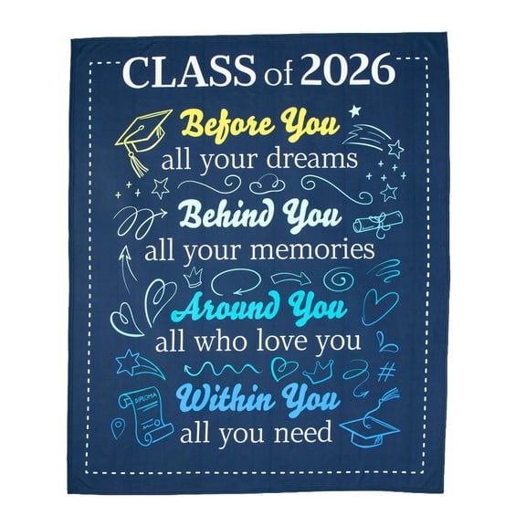 50" x 60" Class of 2026 Graduate Flannel Throw Blanket