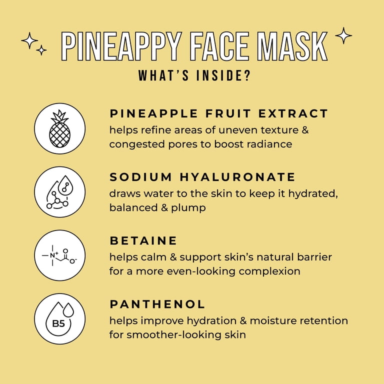 Avatara Juicy Pineappy Exfoliating Pineapple Face Mask for All