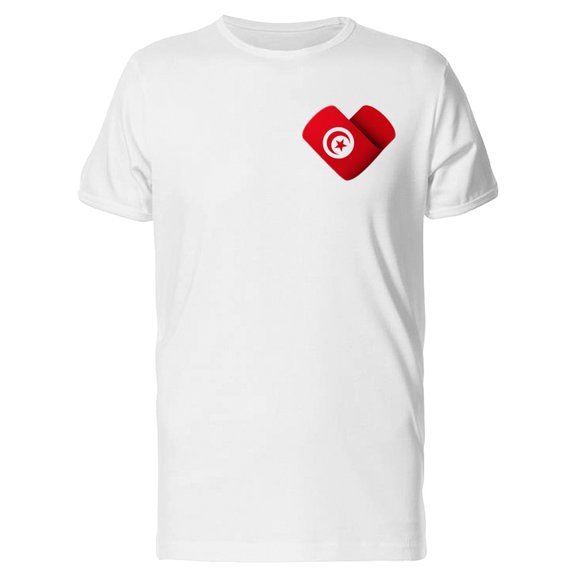 I Love Tunisia Heart Flag Tee Men's -Image by Shutterstock