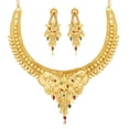 thumbnail image 1 of Sukkhi Gorgeous 24 Carat Gold plated Choker Necklace Set for Women, 1 of 5