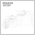 thumbnail image 6 of 2 Pcs Round Coffee Table Footstool with Detachable Top, Wood Accent Side Table Ottoman End Table, 6 of 6