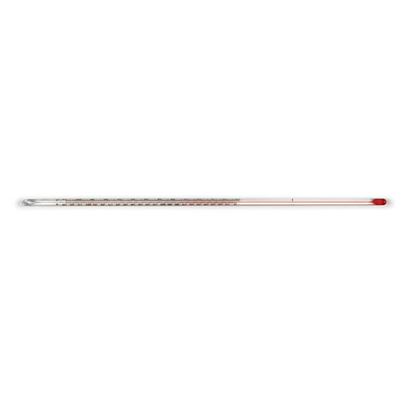 Red Spirit-Filled Partial Immersion 12" Thermometer (-20 To 110 C; 0 To 230 F)