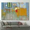 thumbnail image 2 of Reproduction Poster, Home Decor Bedroom Printed, Impressionism Artwork, Bedroom in Arles, Famous Canvas, Bedroom in Arles Art Canvas, Canvas Wall Decor - 5P Mix-Gallery Wrap, 2 of 9