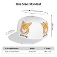 thumbnail image 2 of Adjustable Baseball Cap, Prince Corgi Dog Flat Bill Trucker Flat Brim Hats Dad Hat for Men Women - Snapback Hat Adjustable Size, 2 of 7