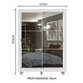 thumbnail image 3 of Ropero Closet Madesa Dallas 2 Puertas Corredizas con Espejo 2 Cajones BB, 3 of 5
