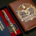 thumbnail image 4 of BSJJY USA 250th Anniversary Patriotic Pen, 1776-2026 Commemorative Fountain Pen with Bald Eagle Flag Design, Ideal Gift for Veterans History Enthusiasts, 4 of 6