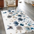thumbnail image 3 of Gray Blue Flowers 3'x5' Washable Rug, Watercolor Floral Butterflies Spring Non-Slip Area Rugs for Entryway Kitchen Classroom, StainResistant Dorm Throw Carpet, Low Pile Soft Indoor Floor Mat, 3 of 9