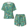 thumbnail image 4 of Picia Mushrooms and Flowers Pajamas Sets for Women Soft Short-Sleeved Pjs with Lounge Shorts Two Piece Sleepwear-X-Large, 4 of 9