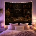 thumbnail image 2 of Leather Armchair Library Tapestry Wall Hanging, 2 of 7