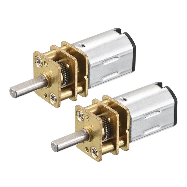 Unique Bargains Moteur à Réduction de Vitesse Micro, DC 6V 600RPM avec Boîte de Vitesses en Métal Complète Lot de 2
