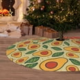 thumbnail image 6 of Picia Leaves Avocado Print Christmas Tree Skirt , Christmas Tree Skirt Ornaments for Merry Christmas Holiday Party Decorations Indoor Outdoor-48", 6 of 7