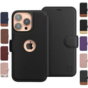LUPA Legacy iPhone 13 Pro Max Wallet Case - Case with Card Holder - [Slim + Durable] for Women and Men - iPhone 13 Pro Max Flip Cell Phone case - Faux Leather - Folio Cover - Black