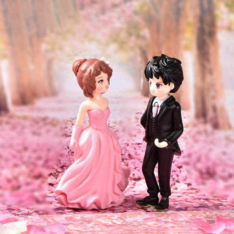 Miniature wedding couple best sale doll