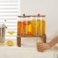 thumbnail image 4 of Dispensador de bebidas FavorFlavor, vaso de 1 galón con soporte de madera, x2, 4 of 7