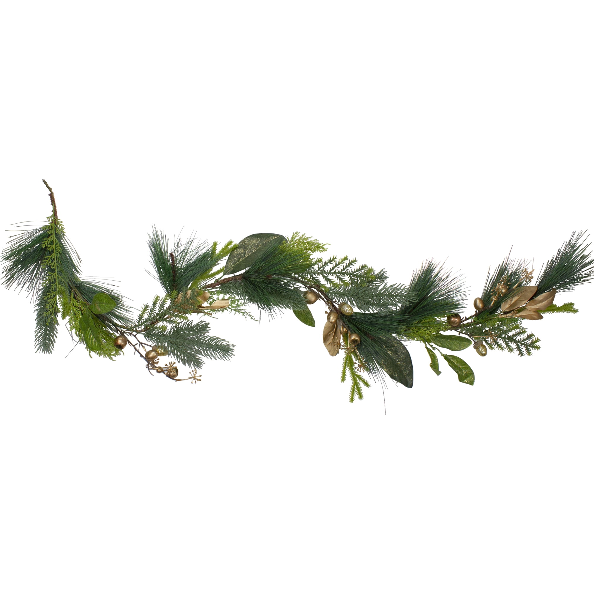 5' Leaves, Berry and Cedar Artificial Christmas Garland Unlit