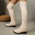 thumbnail image 5 of YOUYEDIAN Knee High Boots for Women Stretch Breathable Sock Booties Comfy Fashion Wedge Heel Shoes, 5 of 5
