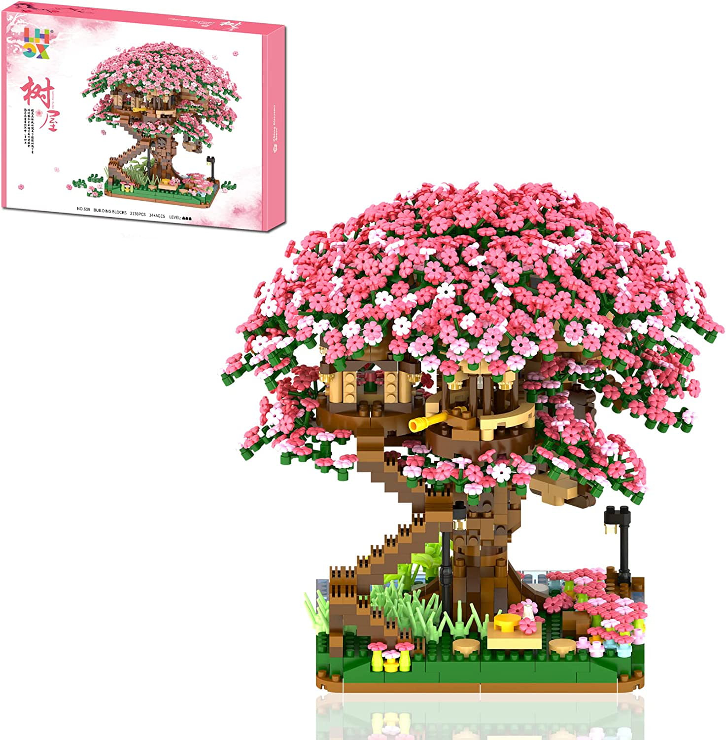 Cherry Blossom Sakura Tree House Blocks - Kuru Store